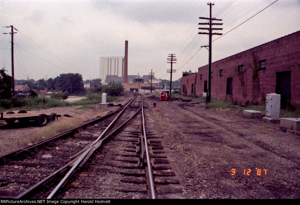 The view from Harrington Street looking towards Capital Blvd